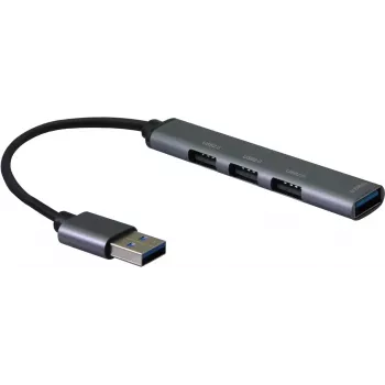 STANDARD Hub USB 3.0, conector USB-A macho, 4x puertos USB-A (3x USB 2.0 + 1x USB 3.2 Gen1) (S3018)