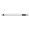 Switch de red gestionado L2 UBIQUITI USW-Aggregation — 8 ranuras SFP+, soporte 10G, sin ventilador, rack 1U, plateado