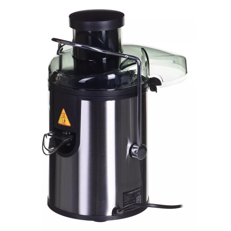 Exprimidor ESPERANZA EKJ002 — 500 W, recipiente de zumo de 0,45 L, recipiente de pulpa de 1,5 L, acero inoxidable/negro
