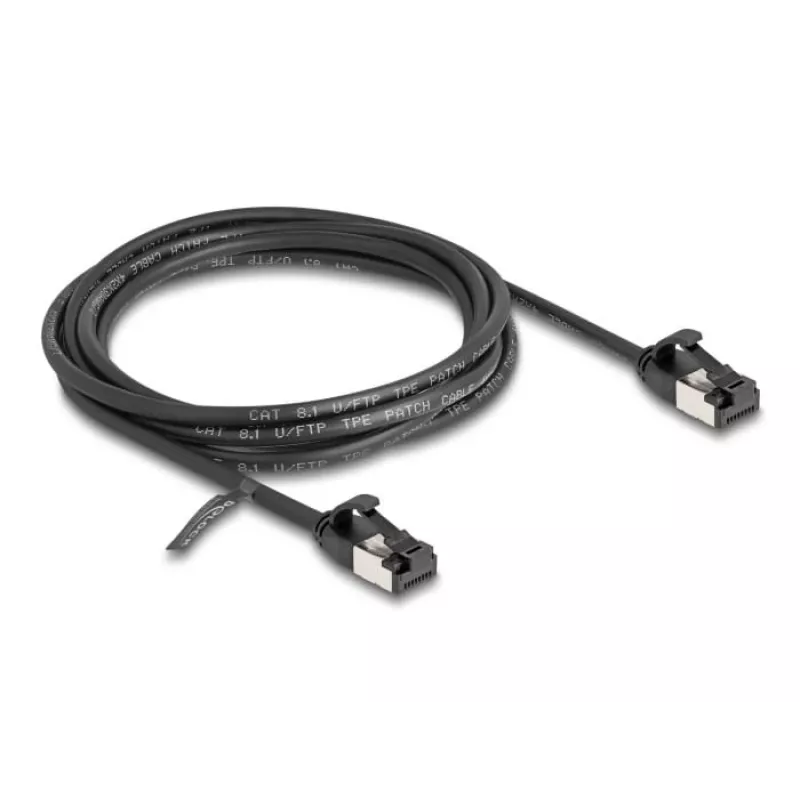 Cable de red DeLOCK RJ45 conector macho a macho Cat.8.1 2 m negro