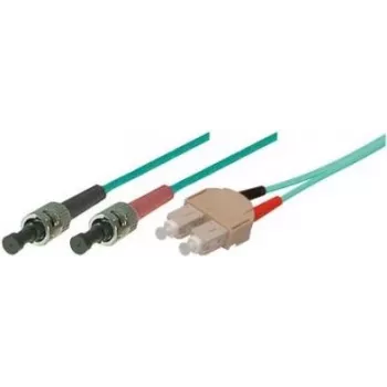 Tecline exertis Connect - Cable de conexión - ST multimodo (M) a SC multimodo (M) - 7,5 m - fibra óptica - 50/125 micrómetros - OM3 - turquesa (39975207)