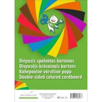Cartulina SMLT A4 190 g/m² a doble cara en color, paquete para imprimir y manualidades