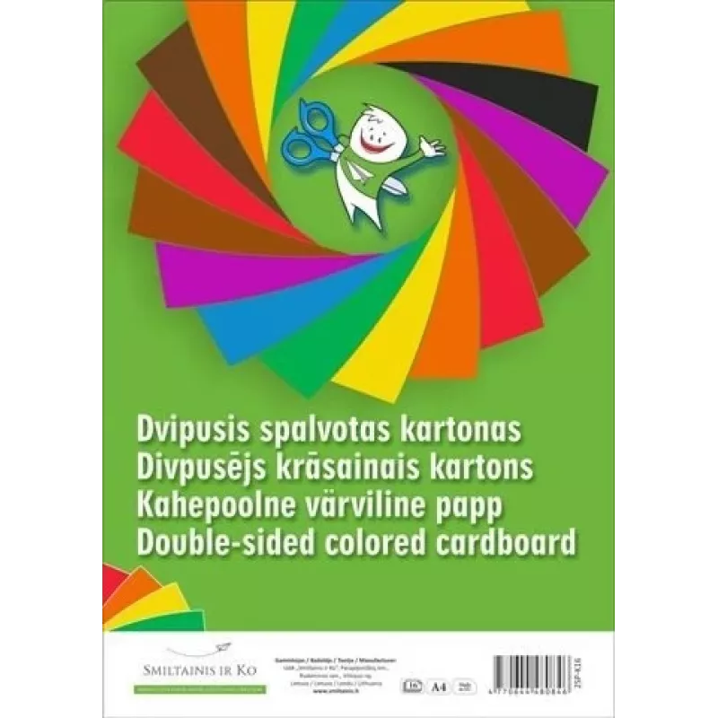 Cartulina SMLT A4 190 g/m² a doble cara en color, paquete para imprimir y manualidades