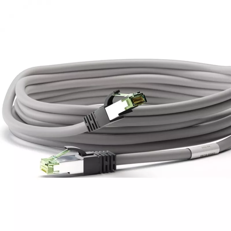 Goobay cable de red CAT 8.1, S/FTP (PiMF), gris, 3 m - LSZH libre de halógenos, cobre AWG 24 (55138)