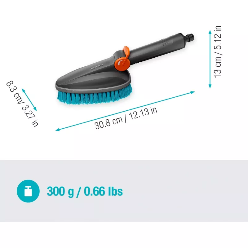 Cleansystem cepillo de mano M duro gris turquesa tiras de plástico blando multiusos