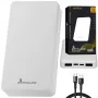 Batería portátil Extralink EPB-078W 10000 mAh blanca, USB-C, salida de 10 W, carga hasta 2 dispositivos
