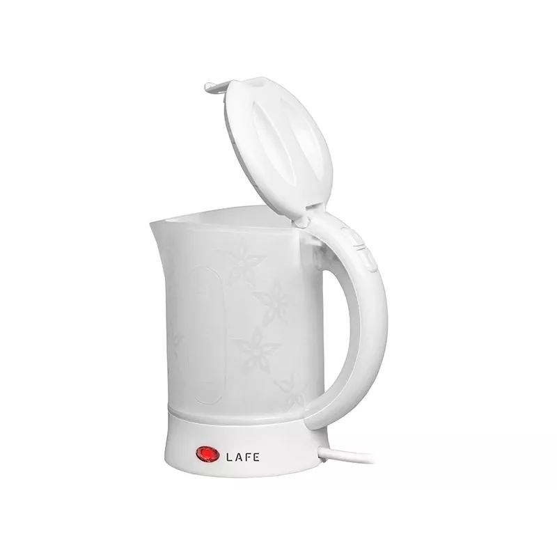 Hervidor eléctrico LAFE LAFCZA45865, acero inoxidable, 0,6 L, 600 W, gris claro, tapa con cierre abatible