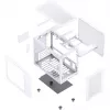 Caja de PC Jonsbo C6 MAX, caja mini, Micro-ATX, cristal templado - blanca