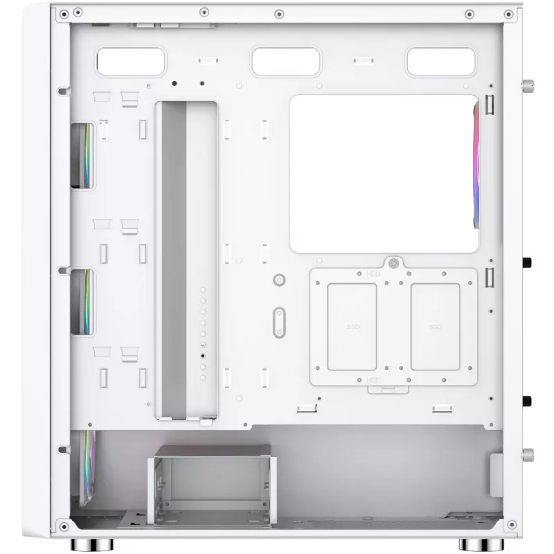 Caja PC Silentware Air 100 White — semitorre compatible ATX, acabado blanco