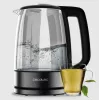 Cecotec ThermoSense 340 Clear hervidor eléctrico, 2200 W, 1,7 l, base giratoria, transparente