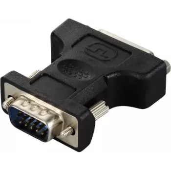 Renkforce RF-6667626 Adaptador DVI-VGA [1x Conector hembra DVI 24+. - 1x Conector macho VGA] Negro - Digital/Pantalla/Vídeo (RF-6667626)