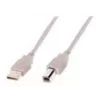 Cable de conexión USB Assmann, Type-A - B M/M, 3,0 m, compatible con USB 2.0, UL, beige (AK-300102-030-E)