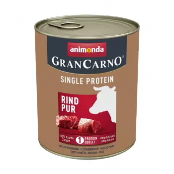 ANIMONDA GranCarno Adult Single Protein Rind - Comida húmeda para perros - 800 g