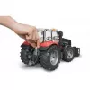 Tractor de juguete BRUDER Massey Ferguson 7624 con pala frontal, rojo, para niños a partir de 3 años
