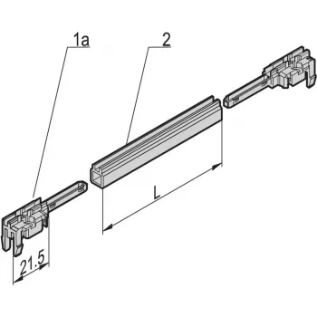 SCHROFF Guía de tipo Accesorio, PC, 280 mm (24568-381)