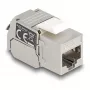 DeLOCK módulo Keystone RJ45 conector hembra a LSA Cat.6A con LED plata-blanco