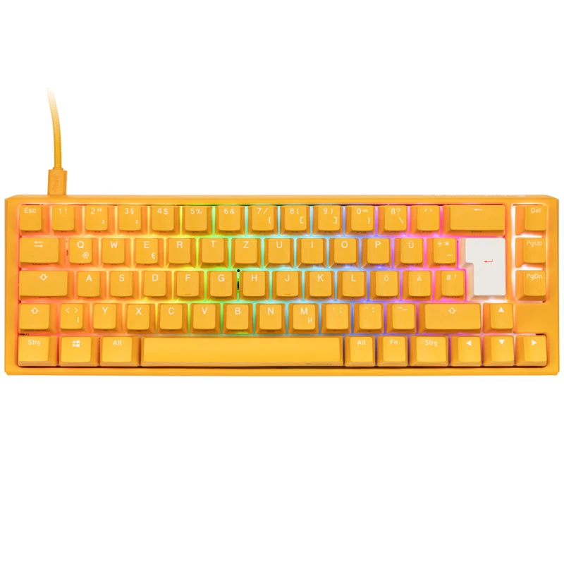 Teclado gaming Ducky One 3 SF amarillo USB mecánico RGB LED