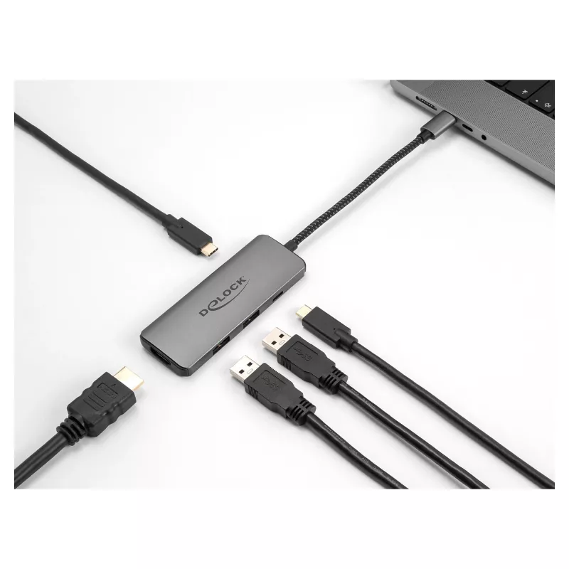 DeLOCK base de acoplamiento USB Type-C 8K HDMI USB PD 3.0 100 W