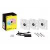 Ventilador de carcasa Corsair iCUE SP120 RGB ELITE Performance 120mm blanco PWM ARGB pack de tres
