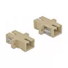 Conector de fibra óptica SC hembra-hembra DELOCK 85993, beige, pack de 4