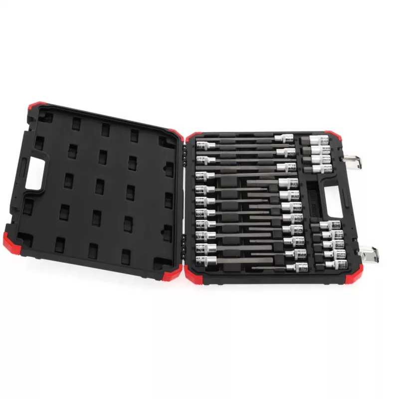 Juego de vasos Gedore R68003030 — accionamiento de 1/2 pulgadas, juego de 30 piezas de destornilladores de vaso y accesorios