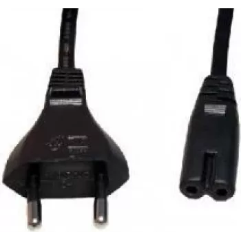 Cable de alimentación e+p NK 1 negro 1,5 m CEE7/14 conector hembra C8