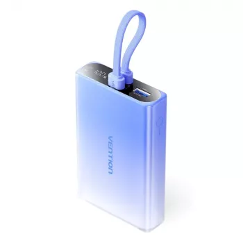 Batería externa Vention FHZL0 10000 mAh — 1×USB-A, 1×USB-C, 3 A, azul