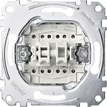 Merten conmutador/pulsador base MEG3128-0000 10AX/10A AC250V toma de corriente (MEG3128-0000)
