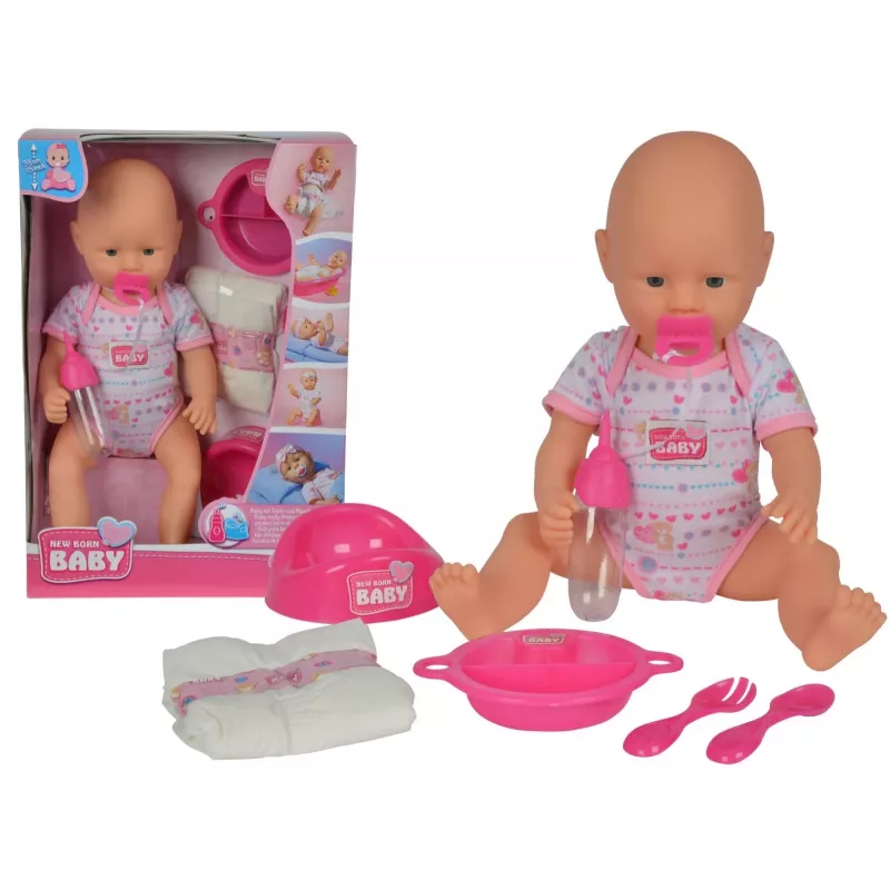 Muñeca bebé SIMBA New Baby Born Bobas 105032533 – cuerpo de goma, tamaño recién nacido