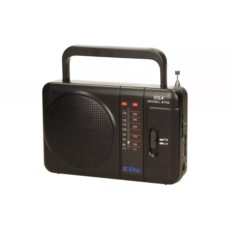 Eltra Tola 3 radio portátil, FM/LW, negra