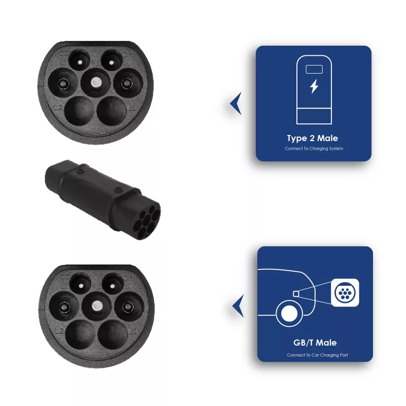 Akyga AK-SC-E10 Adaptador de carga EV Tipo 2 a GB/T monofásico 32A