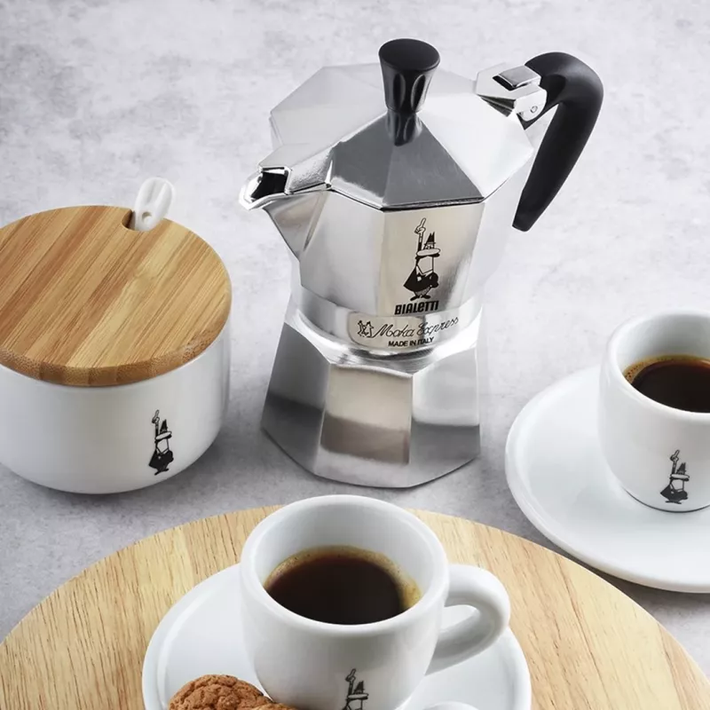 Bialetti Moka Express Cafetera Moka 0,06 L Aluminio, Negro