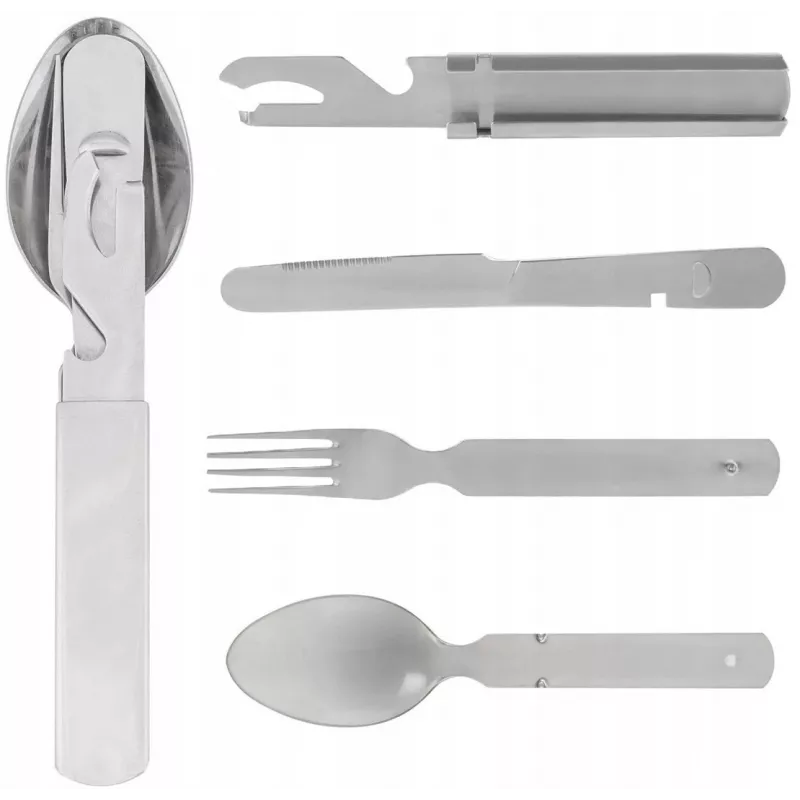Set de cubiertos de camping BW - acero inoxidable