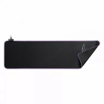 L33T Gaming 160406 Alfombrilla gaming Asar Bardagi XXL RGB, superficie rápida, 920 x 294 x 3 mm, negra