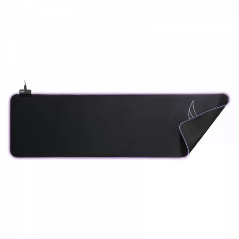 L33T Gaming 160406 Alfombrilla gaming Asar Bardagi XXL RGB, superficie rápida, 920 x 294 x 3 mm, negra