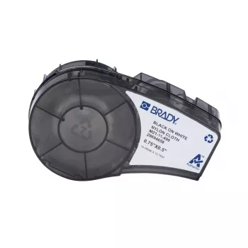 Brady, M21-11-499, tela de nailon, negro sobre blanco, 19,05 x 12,70 mm, permanente (140 etiquetas) (152090)