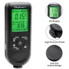Medidor de espesor de pintura Qoltec con pantalla LCD | 0~2000 µm