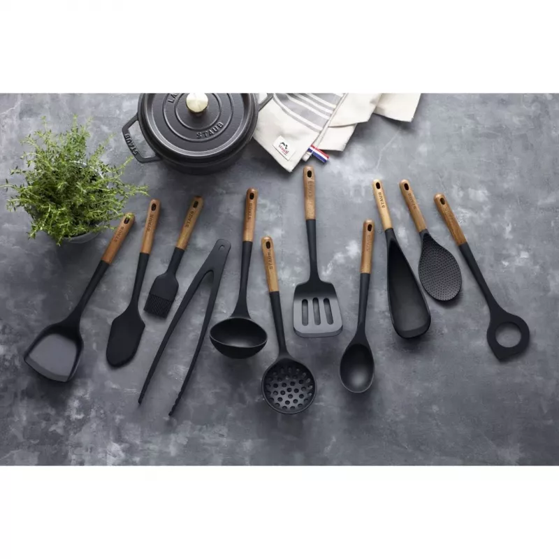 Cuchara para polvo - 31 cm, Marrón-negro