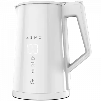 AENO Hervidor eléctrico EK8S Smart: 1850-2200W, 1,7L, Strix, doble pared, control de temperatura, función de mantenimiento del calor, control por Wi-Fi, pantalla LED, carcasa que no se calienta, apagado automático