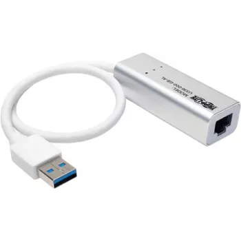 Tripp Lite U336-000-GB-AL Adaptador de red USB 3.0 SuperSpeed a Gigabit Ethernet NIC - 10/100/1000 - Plug-and-Play - Aluminio (U336-000-GB-AL)