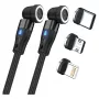 Cable USB RealPower MagneticCharge2 1m negro carga rápida transferencia de datos