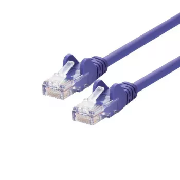 Cable de red LOGON TCU55U200P — Cat5e U/UTP, RJ-45 a RJ-45, 20 m, morado, contactos dorados