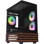 PC Micro Tower Thermaltake View 170 WS ARGB — caja micro, negra, compatible con fuente de alimentación PS2, 2x 120 mm laterales + 1x 120 mm trasero, HDD 2,5/3,5 pulgadas