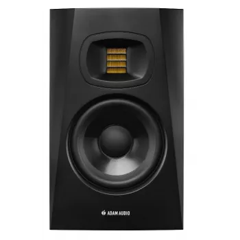 Monitor de estudio ADAM AUDIO T5V, woofer de 5 pulgadas, tweeter de 1,9 pulgadas, 45–25.000 Hz, 106 dB, negro