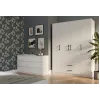 Armario ropero Topeshop ROMANA 160 BIEL KPLB 11 baldas 4 puertas blanco
