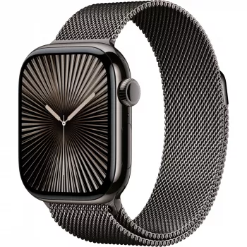 APPLE Watch Series 10 GPS + Cellular 42 mm carcasa de titanio en pizarra con Milanese Loop en pizarra