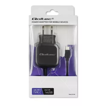 Qoltec 50190 Cargador para dispositivos móviles, Móvil, Tablet, Teléfono, Universal