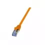 Cable de red LogiLink 1m RJ-45 Cat6A naranja S/FTP
