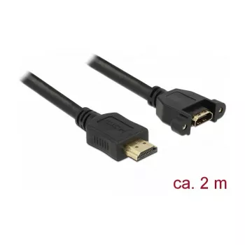 Cable HDMI DeLOCK 85464 2 m HDMI Type-A estándar negro