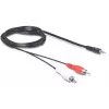 Cable de audio 3,5 mm/2 x RCA DeLOCK 84212